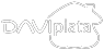 puede ser una imagen con el logo de la franquicia daviplata a blanco y negro